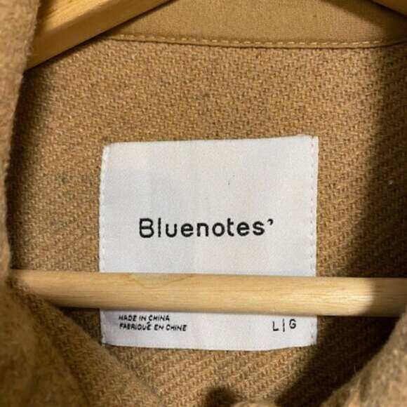 Bluenotes' Tan Camel Wool Blend Shacket Shirt Jacket Size L/G Large - Picture 7 of 9